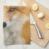 Rode Vos Portret Theedoek (Quarter Fold)