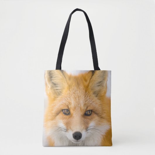 Rode Vos Portret Tote Bag (Voorkant)