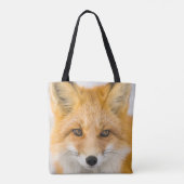 Rode Vos Portret Tote Bag (Achterkant)