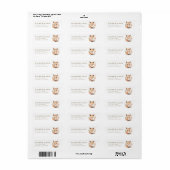 Rode Vos Retouradreslabels Etiket (Full Sheet)