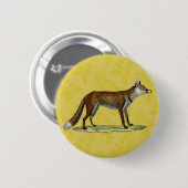  rode vos ronde button 5,7 cm (Voorkant /achterkant)