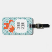 Rode Vos Schattig Bosdier Bagage Label (Voorkant horizontaal)