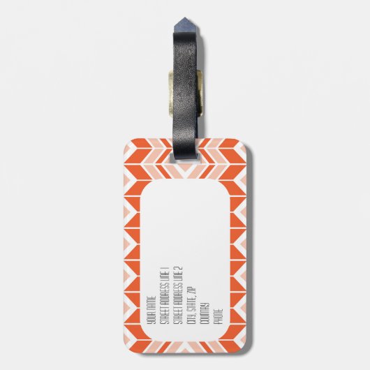 Rode Vos Schattig Bosdier Bagage Label (Achterkant verticaal)