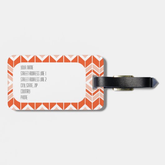 Rode Vos Schattig Bosdier Bagage Label (Achterkant horizontaal)