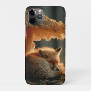 Rode vos slaapt onder gigantische paddenstoel Case-Mate iPhone case