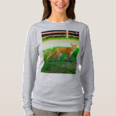 Rode Vos T-shirt met Lange Mouwen (Voorkant)