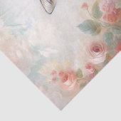 Rode vos tussen Rozen Floral Art Tissuepapier (Detail)