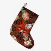 RODE VOS TUSSEN WITTE BLADEREN EN GEBLADERTE KLEINE KERSTSOK (Voorkant (Hangend))