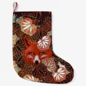 RODE VOS TUSSEN WITTE BLADEREN EN GEBLADERTE KLEINE KERSTSOK (Voorkant)