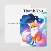 Rode Vos Verleiding Verjaardag Bedankkaart (Voorkant / Achterkant)