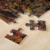 rode vos, Vulpes vulpes, in herfstkleuren langs de Legpuzzel (Zijkant)