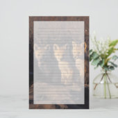 rode vos, Vulpes vulpes, jongen Briefpapier (Staand voorkant)