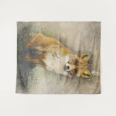 Rode vos wandkleed (Voorkant (horizontaal))