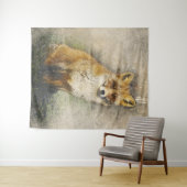 Rode vos wandkleed (In Situ (horizontaal))