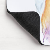 Rode Vos Watercolor Gepersonaliseerd Muismat (Hoek)