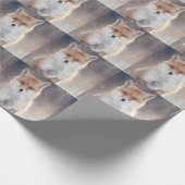 Rode vos, winterbos, schilderachtig illustratie. cadeaupapier (Hoek)