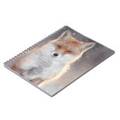 Rode vos, winterbos, schilderachtig illustratie. notitieboek (Linkerzijde)