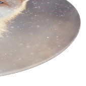 Rode vos, winterbos, schilderachtig illustratie. snijplank (Hoek)