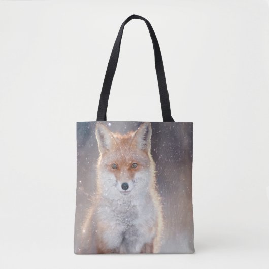 Rode vos, winterbos, schilderachtig illustratie. tote bag (Voorkant)