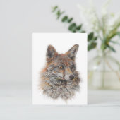 rode vossen briefkaart (Staand voorkant)