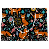 Rode vossen en bloesems groot cadeauzakje (Voorkant)