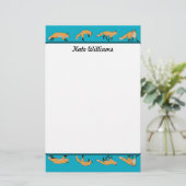 Rode vossen gepersonaliseerd briefpapier (Staand voorkant)