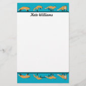 Rode vossen gepersonaliseerd briefpapier (Achterkant)