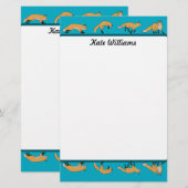 Rode vossen gepersonaliseerd briefpapier (Voorkant / Achterkant)