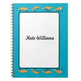 Rode vossen gepersonaliseerd notitieboek