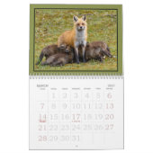 Rode vossen het hele jaar kalender (Mar 2027)