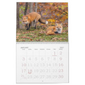 Rode vossen in de herfstkalender kalender (Jan 2027)