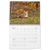 Rode vossen in de herfstkalender kalender (Mar 2027)