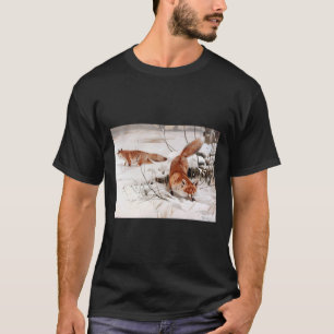 Rode Vossen in de Wintersneeuw (door Wilhelm Kuhne T-shirt