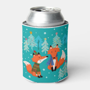 Rode Vossen Kerstmis Winter Blikjeskoeler