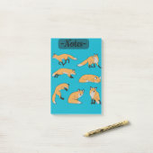 Rode Vossen Post-it® Notes (Op bureau)