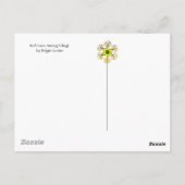 RODE VOSSEN TUSSEN HET GROEN, LOOF EN BLOEMEN BRIEFKAART (Achterkant)