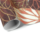 RODE VOSSEN TUSSEN WITTE BLADEREN EN BLADEREN CADEAUPAPIER (Rol Hoek)