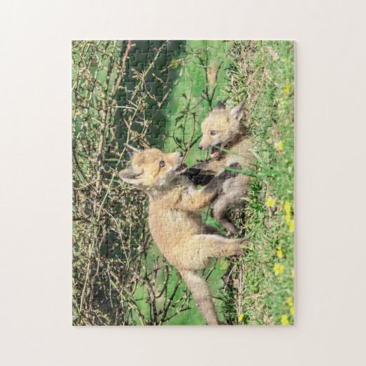 Rode Vossenjongens Spelen Legpuzzel (Verticaal)