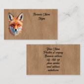 Rode vossenkop visitekaartje (Voorkant / Achterkant)