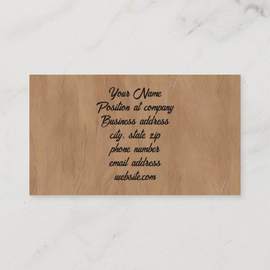 Rode vossenkop visitekaartje (Achterkant)