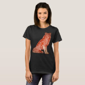 Rode vossenveer wild predator met vossen 5 t-shirt (Voorkant volledig)