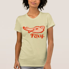 Rode vossenvezel dames geel t-shirt