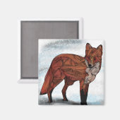 Rode vossmagneet magneet (Voorkant / Achterkant)