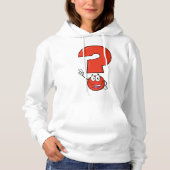 Rode Vraag Mark Vrouwen Hoodie (Voorkant)