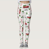  Rode Vracht met kerstboom Leggings (Voorkant)