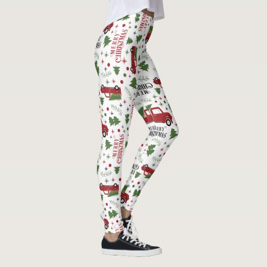  Rode Vracht met kerstboom Leggings (Rechts)