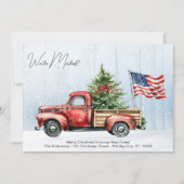  rode vrachtwagen Amerikaanse vlag patriottische v Aankondiging (Voorkant)