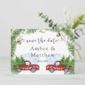  Rode Vrachtwagen bespaart de Kaarten op de datum (Staand voorkant)