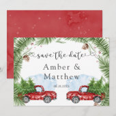  Rode Vrachtwagen bespaart de Kaarten op de datum (Voorkant / Achterkant)