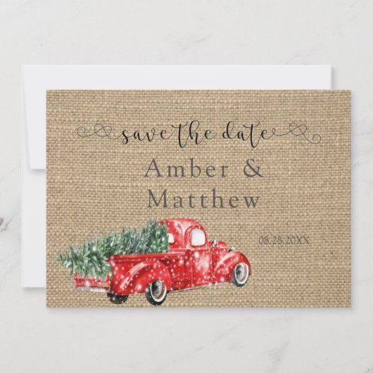 Rode Vrachtwagen bespaart de Kaarten op de datum (Voorkant)